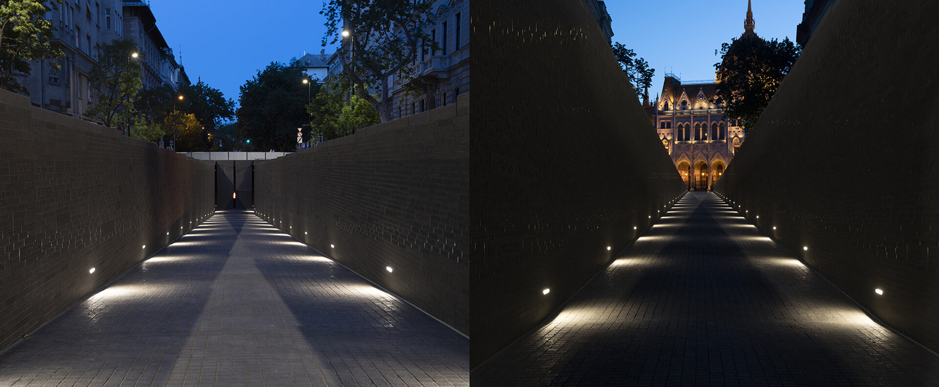 Az Összetartozás Emlékhelye: Az emlékhely koraeste